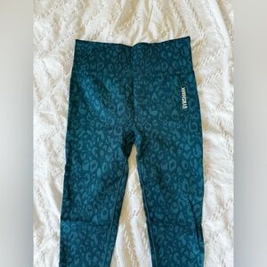 Gymshark Teal Leopard Print Leggings